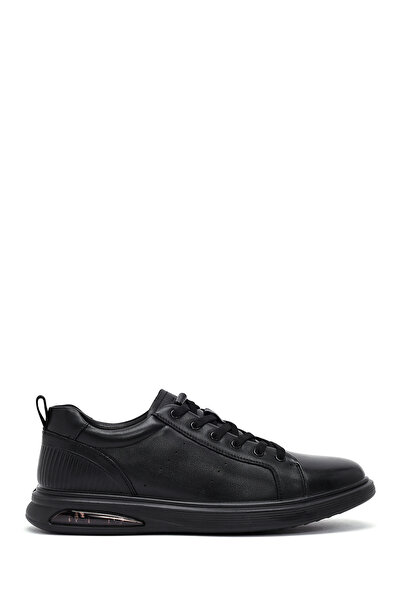 Derimod Men's Black Lace-Up Leather Sneaker Wm680003Dv
