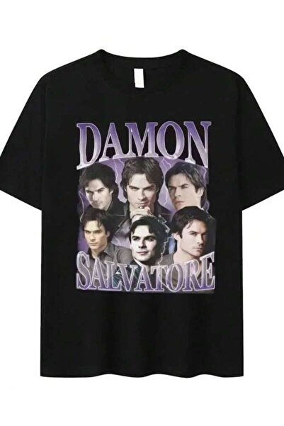 26LIK Damon Salvatore IanSomerhalder TV Drama Pattern Women Retro Gothic Fash...
