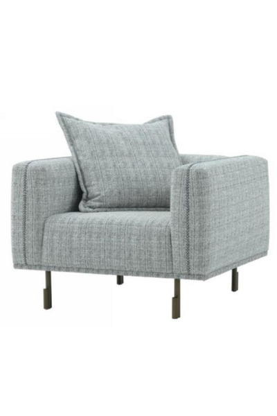 Roots Furniture كرسي من التويد باللون الرمادي