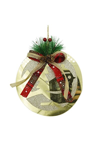 Rao Ornament Brad, Pasare, Auriu, Lucios, 17*17cm, Acril, Interior/ Exterior