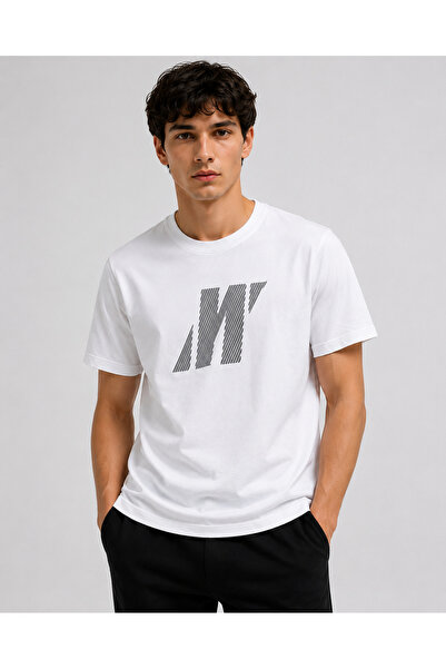 Mavi Erkek Pro Logo Baskılı Siyah Oversize Bisiklet Yaka Kısa Kollu Premium T...