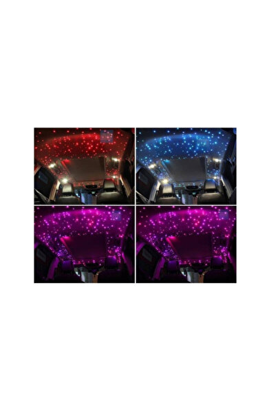 SMARTIC Kit fibră optică LED RGB pentru tavan înstelat cu telecomandă, 0.75mm...