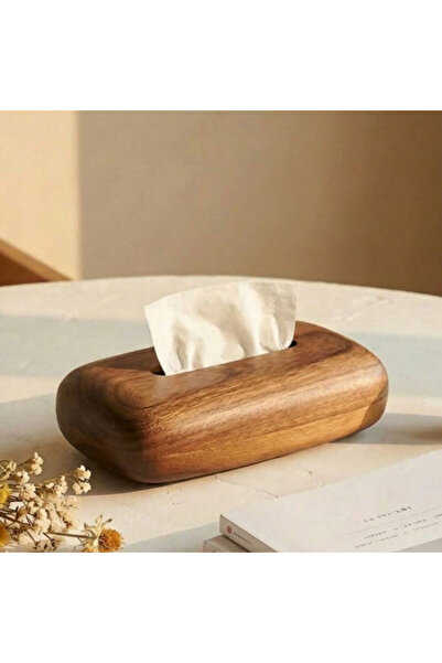 STARSTAR Magnetic walnut tissue box, minimalist Nordic style desktop storage ...
