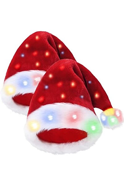 STARSTAR Velvet Santa Hat – Funny Light-Up Santa Hat for Adults & Children (2...