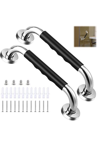 STARSTAR 2-Pack 33cm Stainless Steel Anti-Slip Bathroom Wall Grab Bars for El...