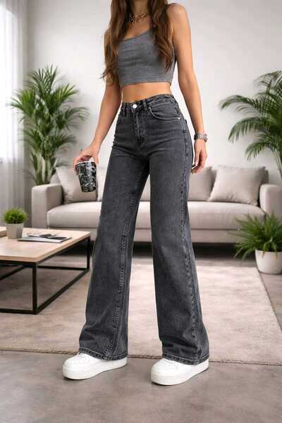 BROSERER Ferel Women's Smoked Casual Super High Waist Lycra Jeans Trousers