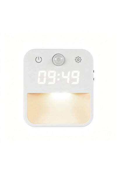 STARSTAR 4-Pack Plug-In Wall Night Lights with Clock Display - Motion Sensor ...