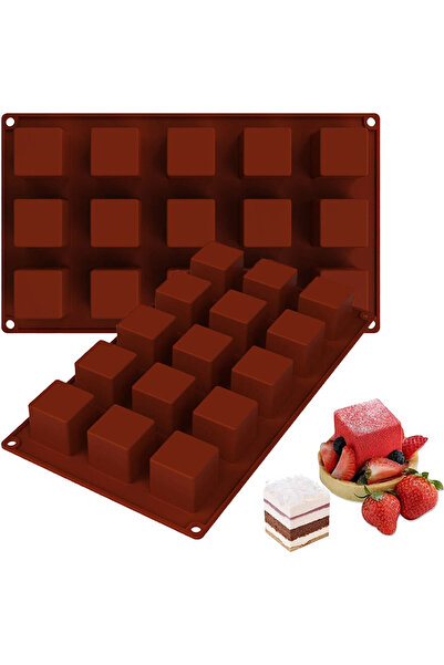 STARSTAR Square silicone molds, 2-pack mousse cake baking molds, suitable for...