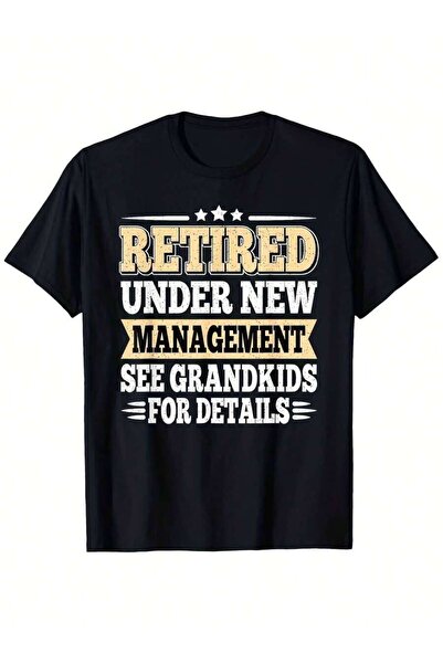 NOURAM Retired Under New Management See Boy Retirement Black Unisex Adults Cl...