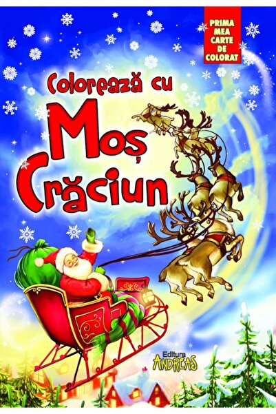 Andreas Coloreaza cu Mos Craciun. Prima mea carte de colorat