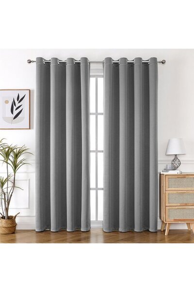 STARSTAR Insulating Thermal Door Curtain - 132 x 214 cm - Light Grey