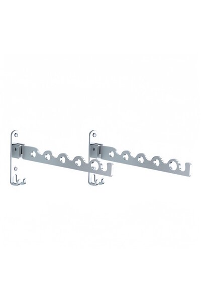 STARSTAR 2-Pack Wall-Mount Clothes Racks - Foldable Wardrobe Rods - Clothes D...