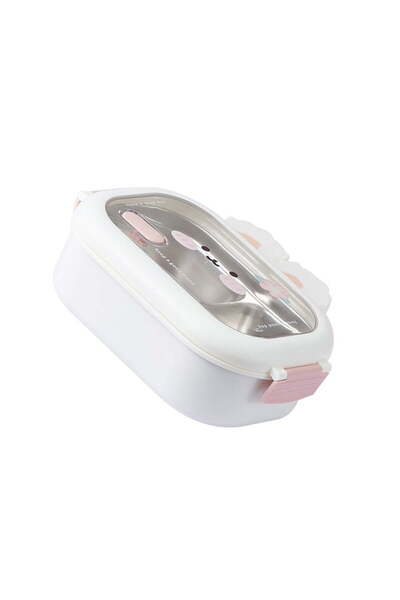 STARSTAR Leak-proof stainless steel lunch box for toddlers, rabbit cartoon di...