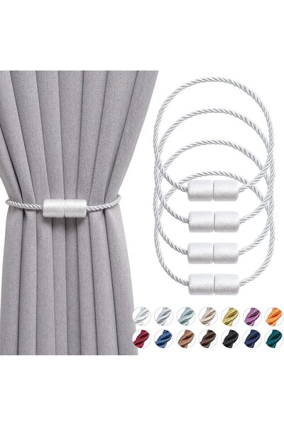 STARSTAR Four-piece magnetic curtain tieback set - decorative curtain clips (...