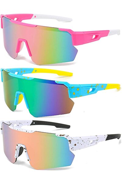 STARSTAR 3-pack of polarized sports sunglasses for men and women, cycling gla...
