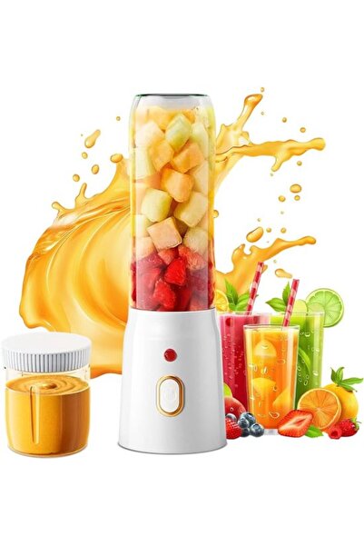 STARSTAR 500ml Portable Mini Blender & Smoothie Maker (white), USB rechargeab...
