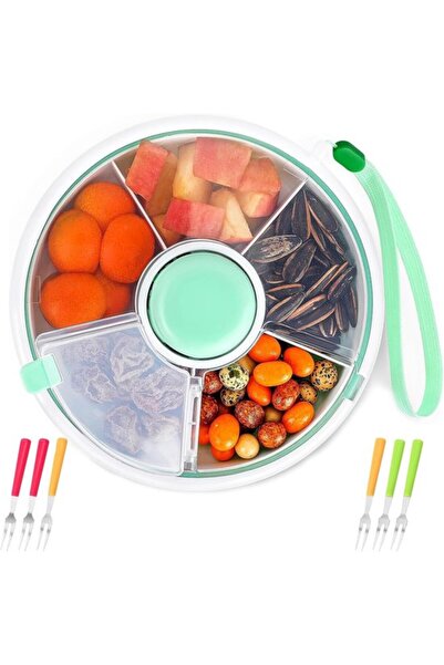 STARSTAR Rotating snack tray - with handle - reusable snack box - storage box...