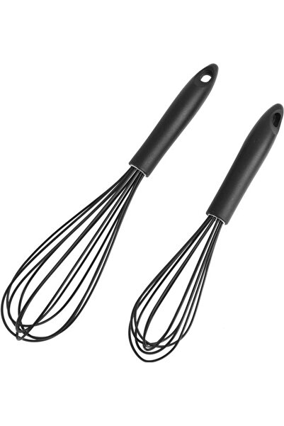 STARSTAR Silicone Whisk - 2-Piece Set - Heat Resistant - Non-Slip Grip - Stai...