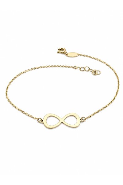 Aur 585 Brățară damă din aur galben 14k, model infinit, 18+1,5 cm, 1,13 g