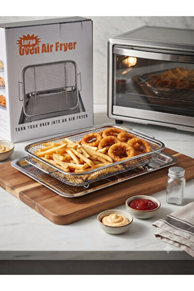 VANCKEY Air Fryer Fırın Tepsi & Sepeti – Kızartma Yağı Süzme Aparatı ve Çıtır...