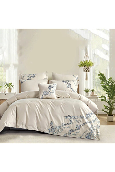 Pazar Home Bedding مفرش بازار هوم جريتل قطني نفرين 7 قطع بحشوة مخيطة 260*240سم