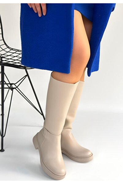 DMR Elegance Esni Beige Leather Boots