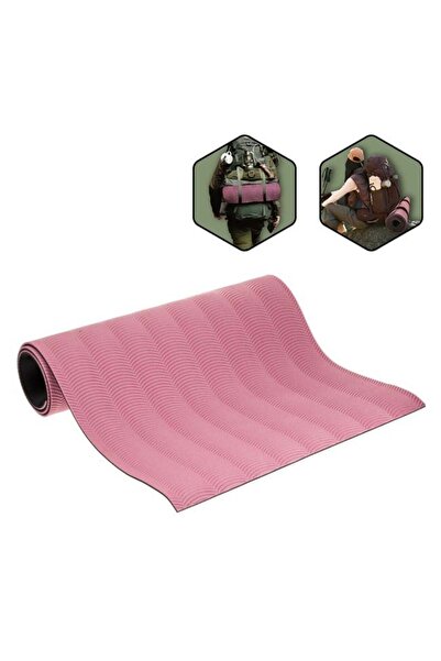 BAMI NETWORK Saltea gimnastica roz model reliefat 160x58x0.7cm yoga fitness