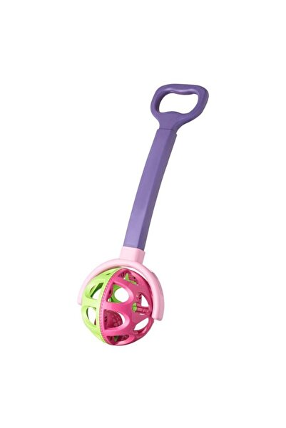 BAMI NETWORK Roata de impins cu maner extensibil plastic mov roz 18+ luni