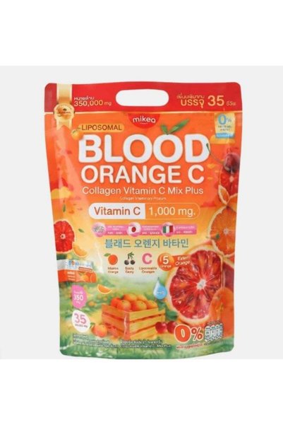 Mikeo jelly Mikeo Mikea Liposomal Blood Orange C Collagen Vitamin C Mix Plus Powder Sachets 35 Sticks | Vitamin C 1000mg | Blood Orange Flavor