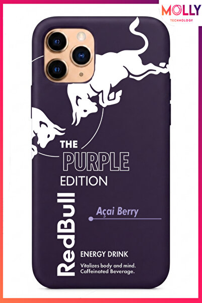 Molly iPhone 11 PRO MAX İçin Derin Mor Redbull The Purple Edition Desenli İçi...