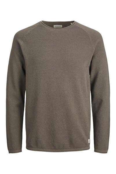 Jack & Jones Μπλούζα πλεκτή ανδρική "Hill knit" γκρι