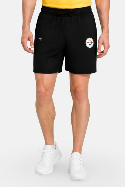 NFL Men Sportswear Fit Steelers Primary Logo Football Shorts, Black