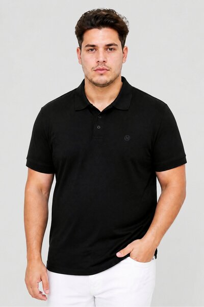 Nautica Men Classic Fit Brand Logo Short Sleeve Polo Shirt, Black