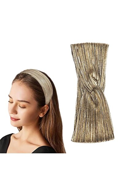 STARSTAR Women's wrinkled wide elastic headband, stylish elastic knot headban...