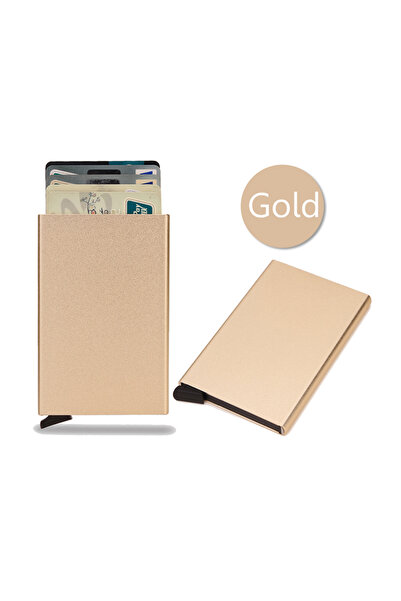 Choice Gold Rfid Smart Wallet Card Holder Metal Thin Slim Men Women Wallets P...