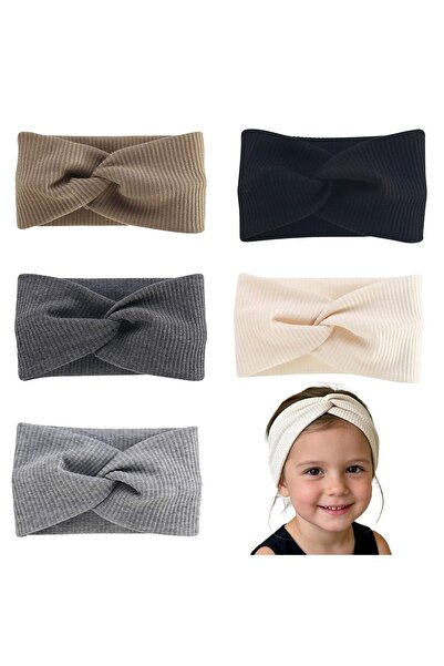 STARSTAR 5-pack colorful bohemian elastic wide cross headbands for women and ...