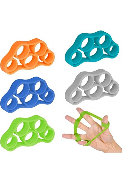 STARSTAR 5pc Silicone Finger Strengthener & Hand Resistance Trainer for Rehab...