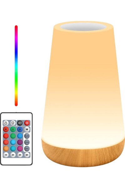 STARSTAR Touch-sensitive LED night light, 13 RGB colors, dimmable via remote ...