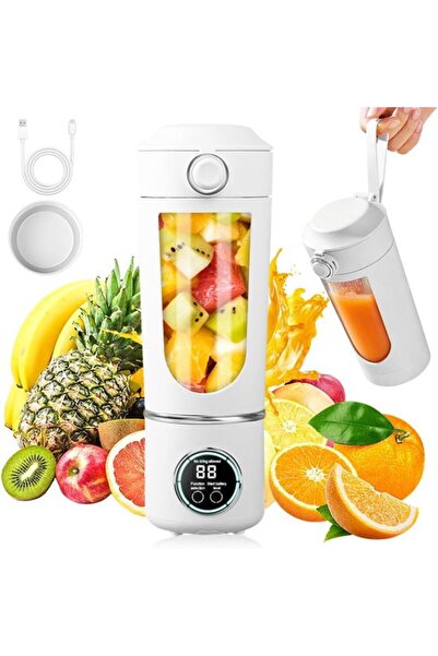 STARSTAR Portable Blender 700ml 12 Blades Milkshake Maker LCD USB-C White