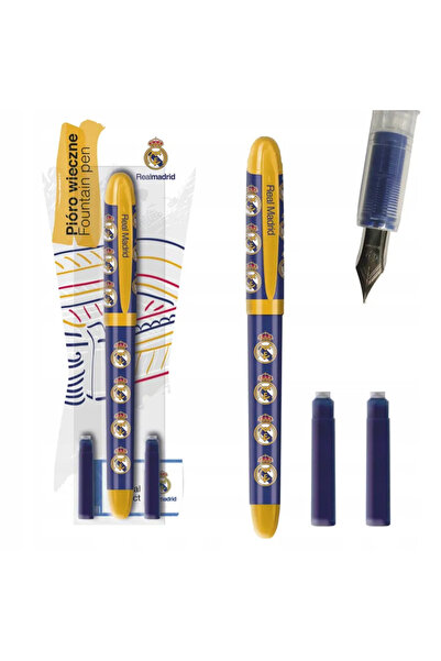 Astra Fountain pen set with 2 ink refills, Real Madrid