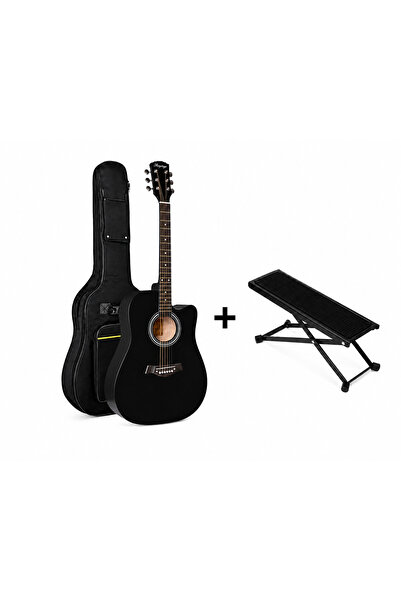 MegArya 38 Inch Black Cutaway Acoustic Guitar with Premium Guitar Carry Bag &...