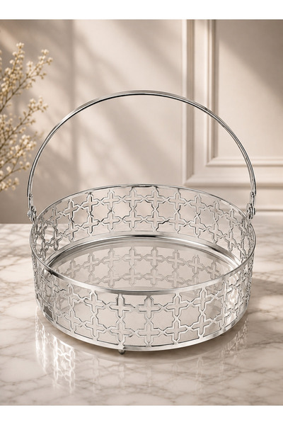 OEM BASKET WITH GALVANIZED METAL HANDLE 18\CM