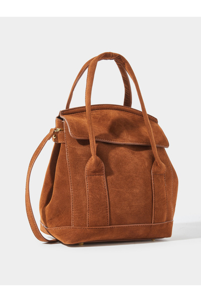 Styli Brown Microsuede Handbag