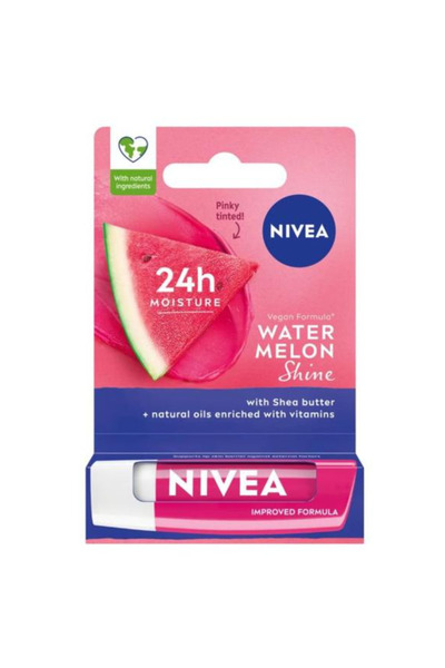 NIVEA Balsam de Buze Hranitor cu Pepene - Lip Care Watermelon Shine, 4,8 g