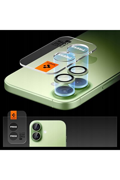 Spigen [2 bucăți] Sticlă lentilă cameră Optik Pro pentru iPhone 17/16/16 Plus