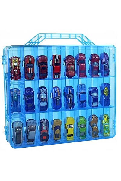 HOT WHEELS VALIZĂ ALBASTRĂ CU 48 DE COMPARTIMENTE ORGANIZATOARE + 5-PAK AUTEK...
