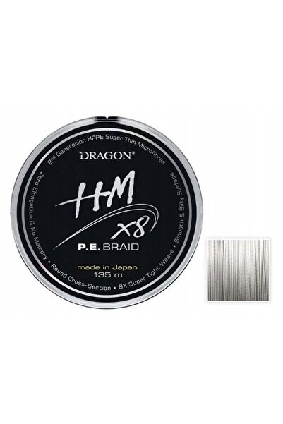 Dragon HM X8 P.E. fir împletit spinning 0,08 mm 135 m gri deschis