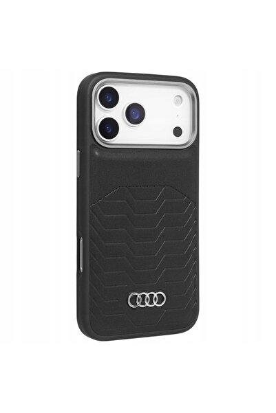 NO BRAND Husă MagSafe din piele sintetică Audi GT pentru iPhone 17 Pro Max negru