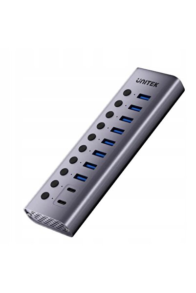 Unitek HUB USB C/USB A 10W1 5GBPS, 8x USB A, 2x USB C CU COMUTATOARE DE PORTURI