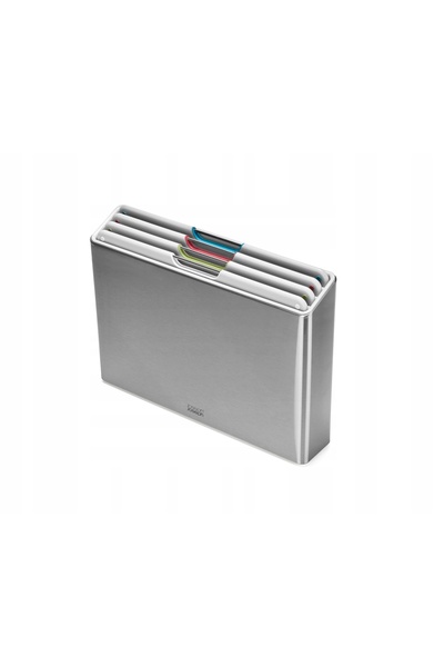 Joseph Joseph Set de 4 tocătoare + Suport Folio din oțel